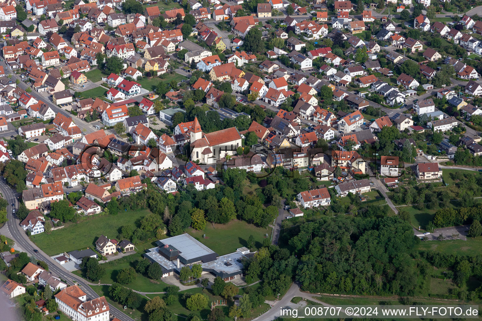 Location view in the district Wurmlingen in Rottenburg am Neckar in the state Baden-Wuerttemberg, Germany