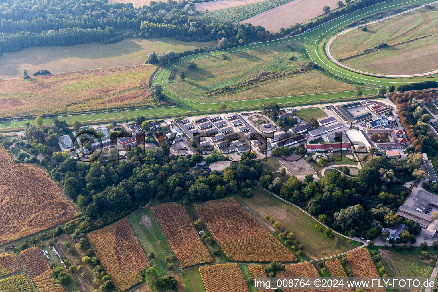 Racetrack racecourse - trotting Rennbahn Iffezheim in Iffezheim in the state Baden-Wuerttemberg, Germany