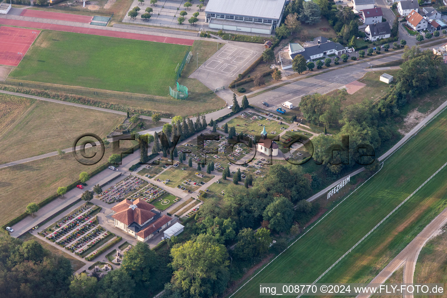 Cemetery in Iffezheim in the state Baden-Wuerttemberg, Germany