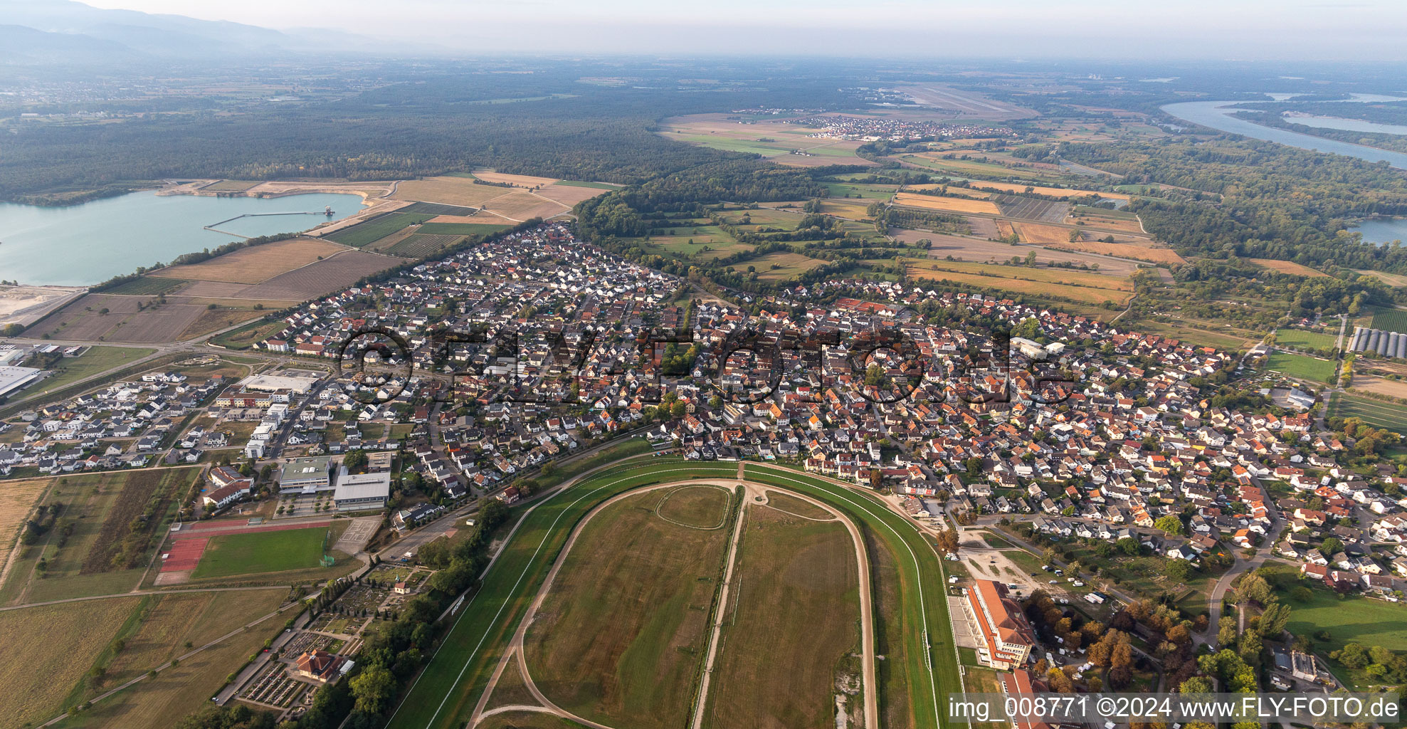 Racetrack in Iffezheim in the state Baden-Wuerttemberg, Germany