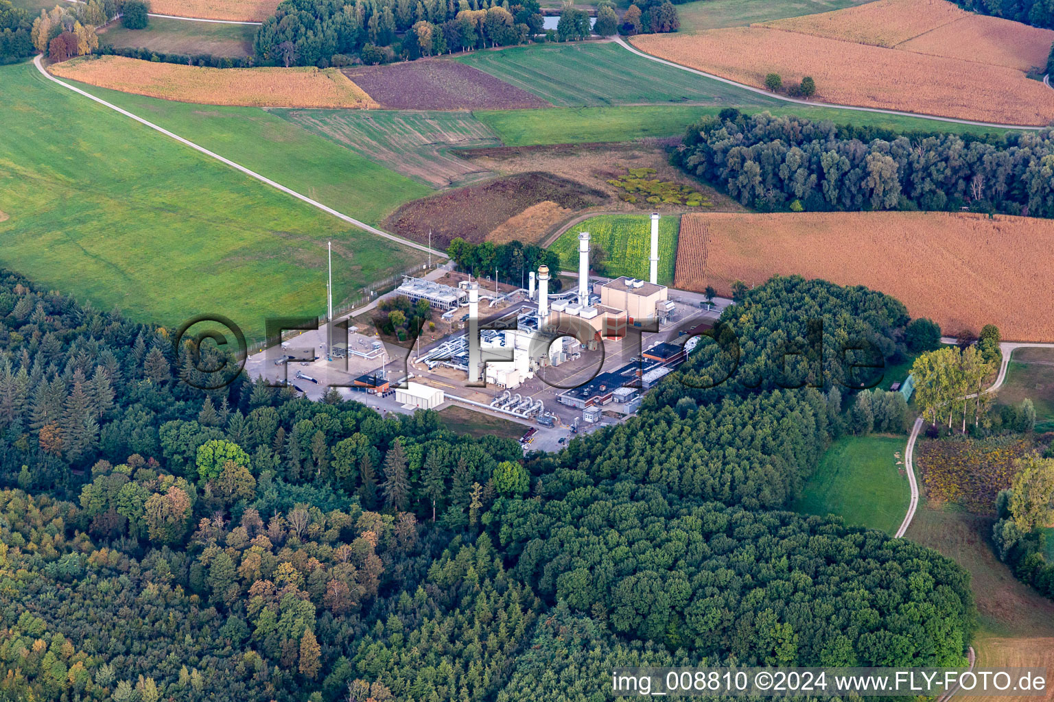 OGE compressor station Schwarzach in the district Hildmannsfeld in Rheinmünster in the state Baden-Wuerttemberg, Germany