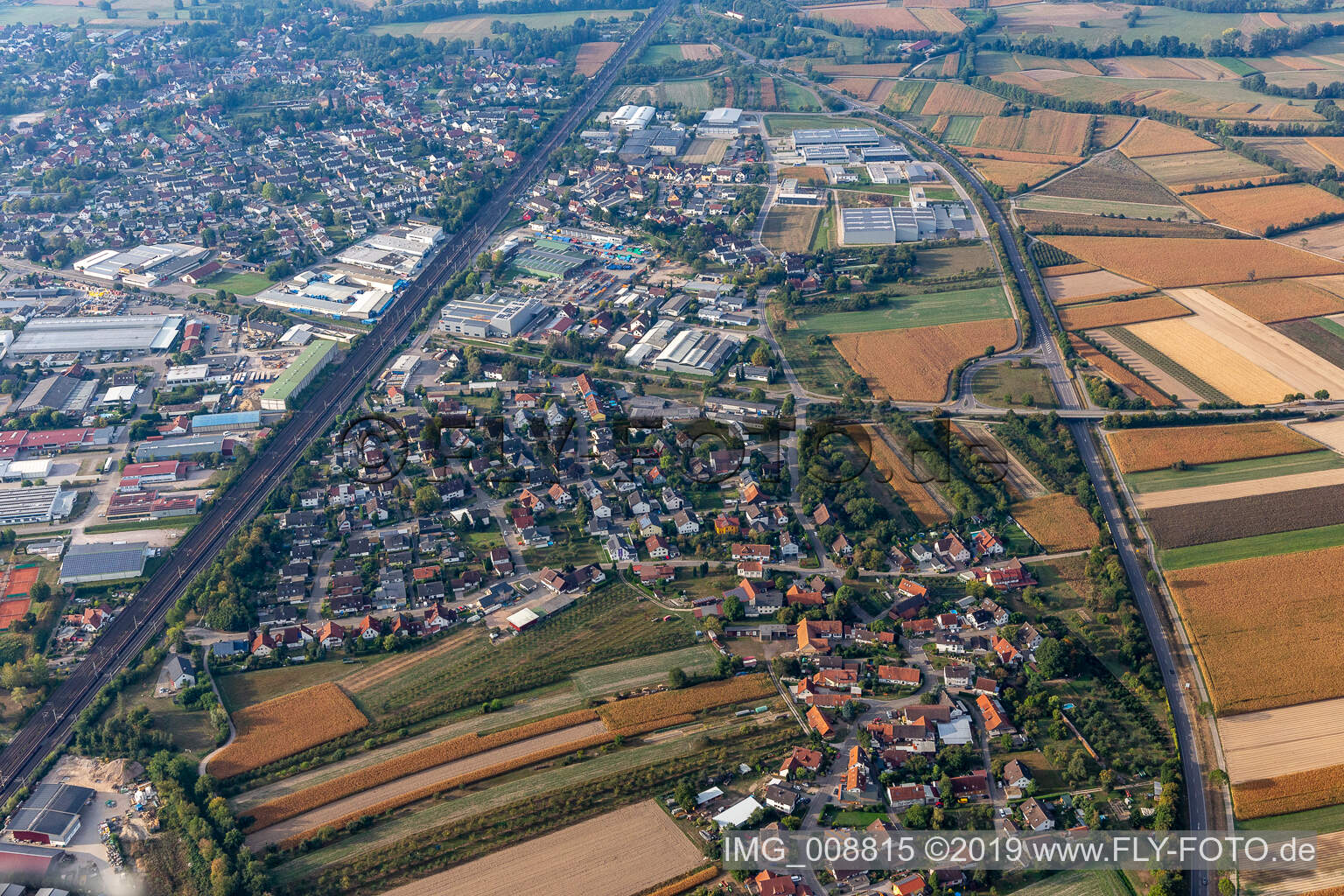 Southwest industrial area in Ottersweier in the state Baden-Wuerttemberg, Germany