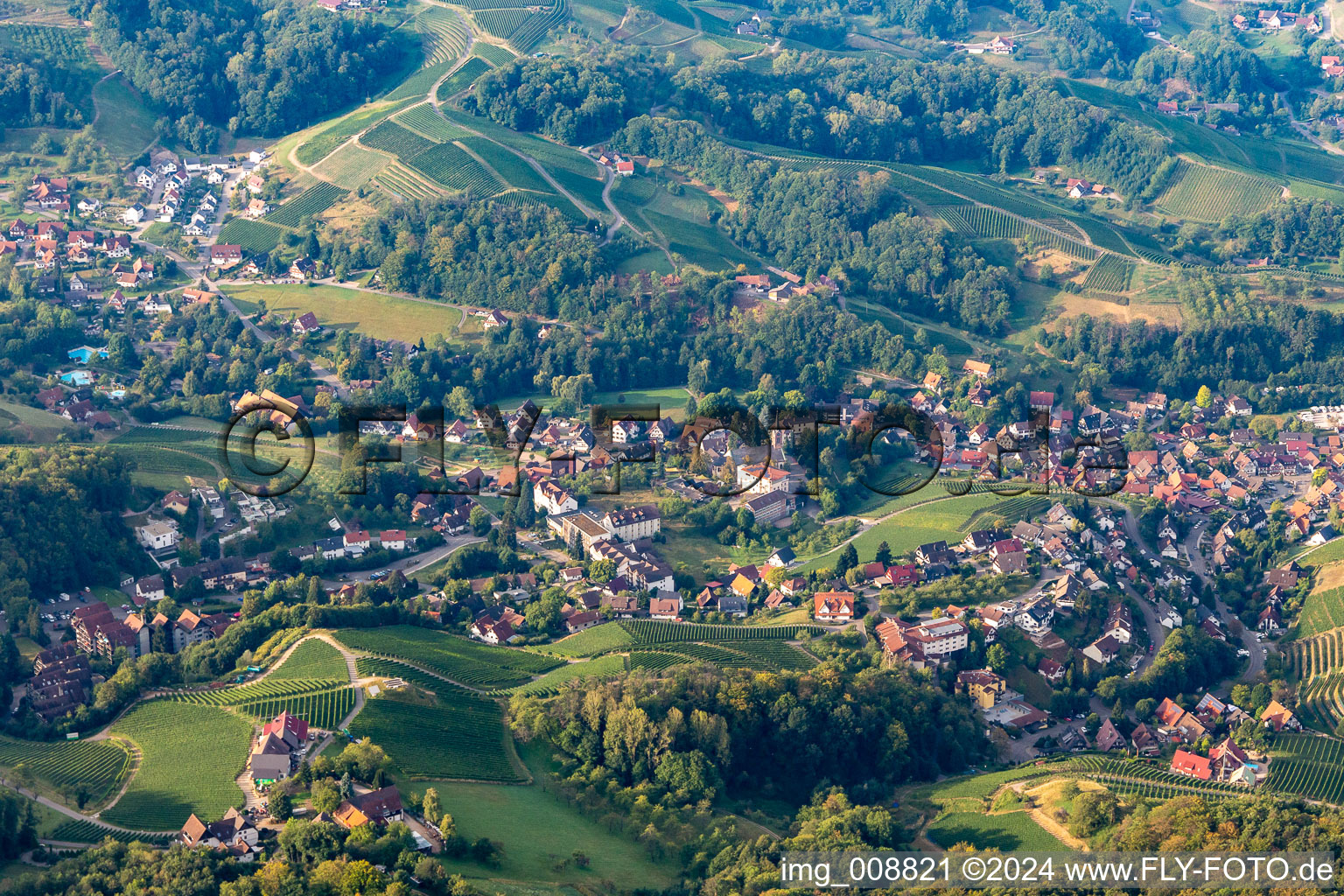 Agricultural fields and farmland in the district Büchelbach in Sasbachwalden in the state Baden-Wuerttemberg, Germany