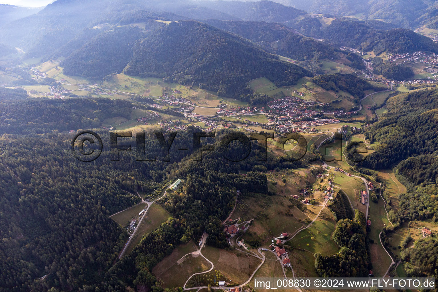 Aerial view of Seebach in the state Baden-Wuerttemberg, Germany