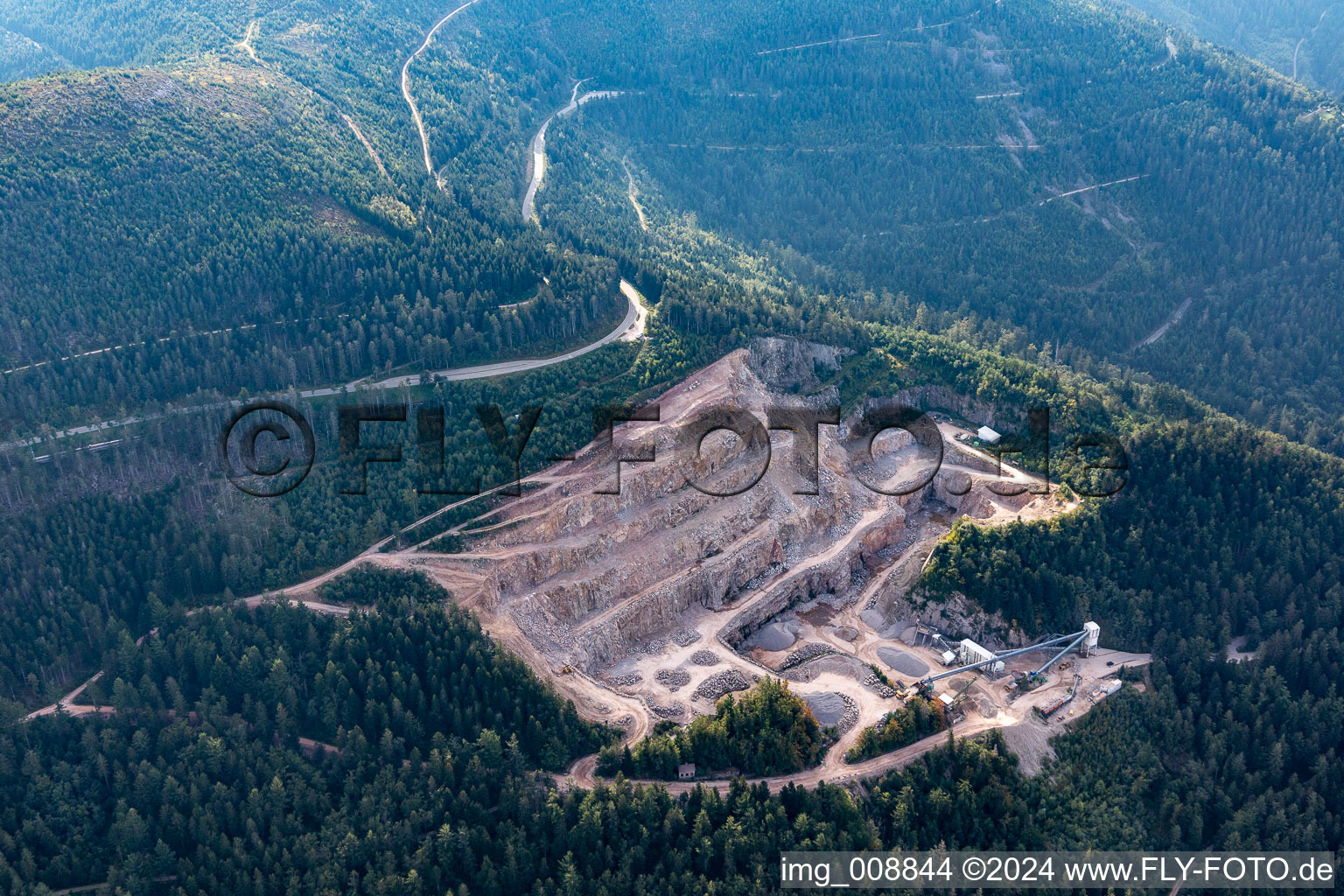 Quarry for the mining and handling of Granit in Seebach in the state Baden-Wurttemberg, Germany