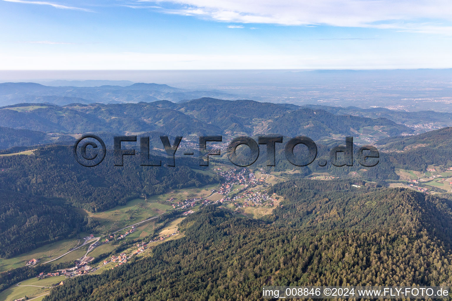 Aerial photograpy of Seebach in the state Baden-Wuerttemberg, Germany