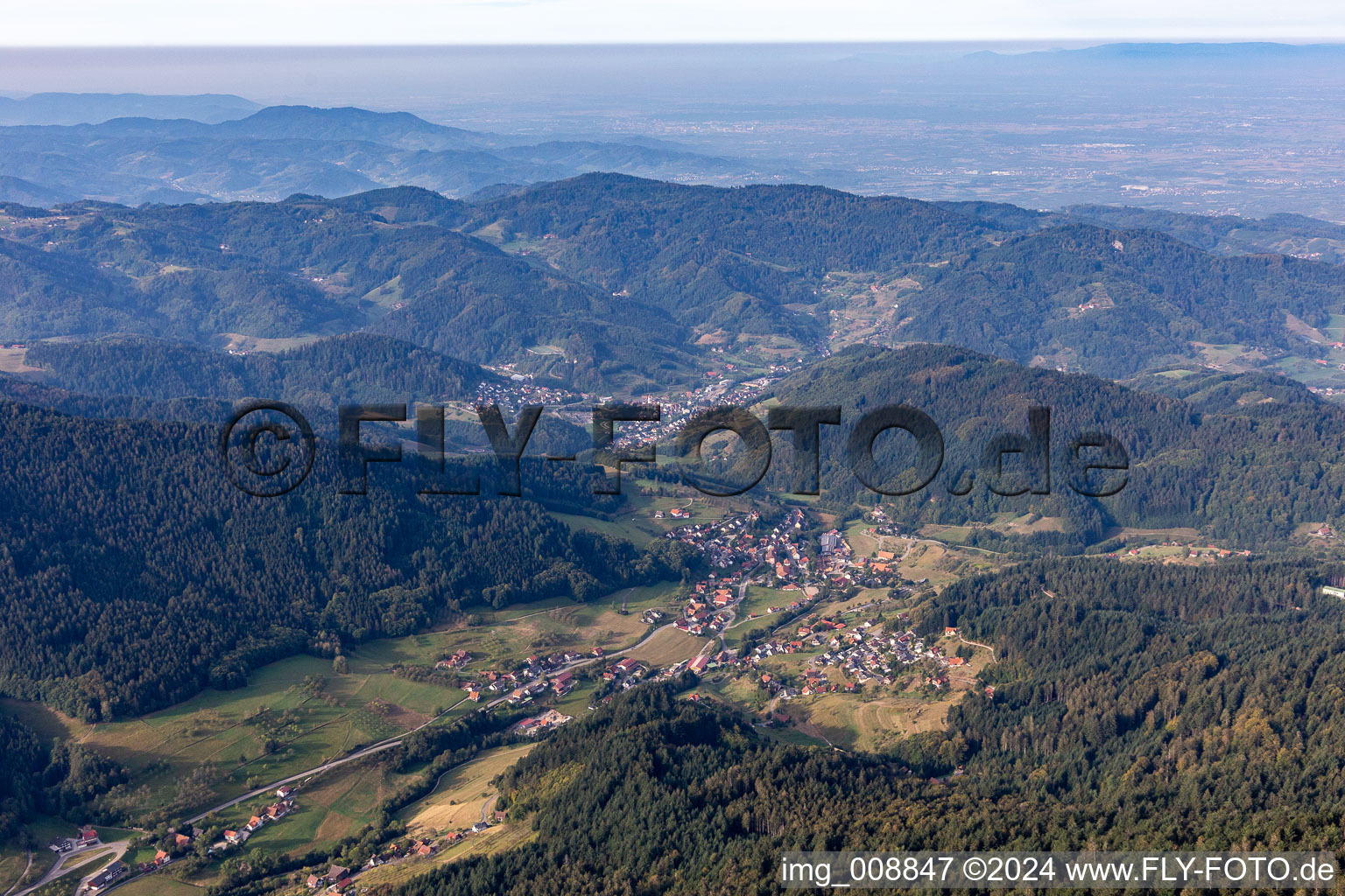 Oblique view of Seebach in the state Baden-Wuerttemberg, Germany