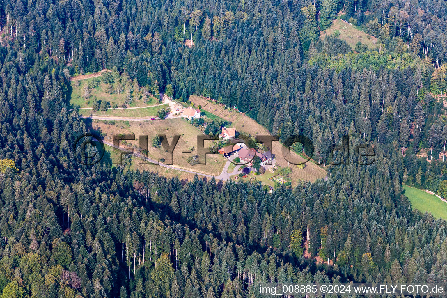 Aerial view of Manfred Huber, holiday apartment in Oppenau in the state Baden-Wuerttemberg, Germany