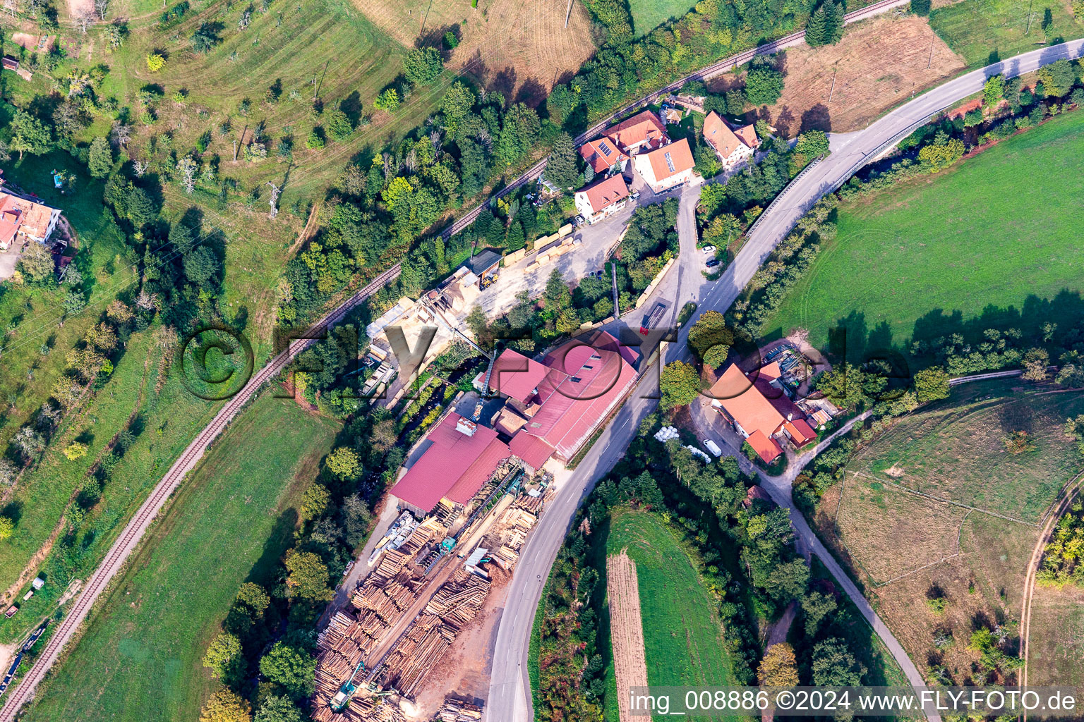 Sawmill of Andreas Huber GmbH in the district Ibach in Oppenau in the state Baden-Wuerttemberg, Germany