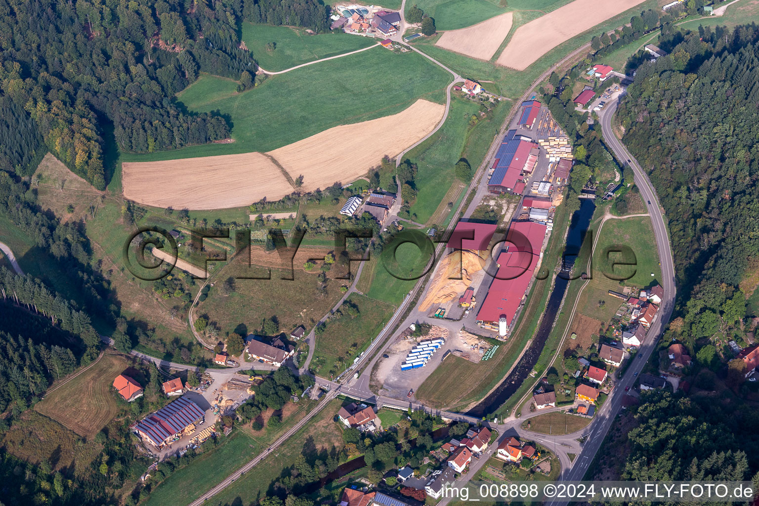 Sawmill of aegewerk Lehmann GmbH & Co. KG und Renchtalholz GmbH in the district Ibach in Oppenau in the state Baden-Wuerttemberg, Germany