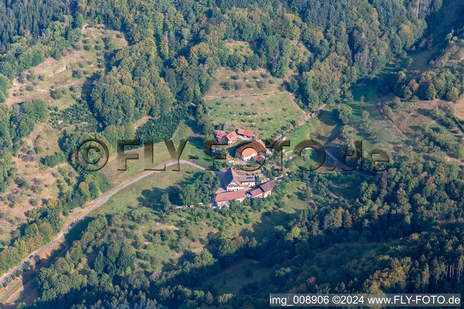 Aerial photograpy of Lautenbach in the state Baden-Wuerttemberg, Germany