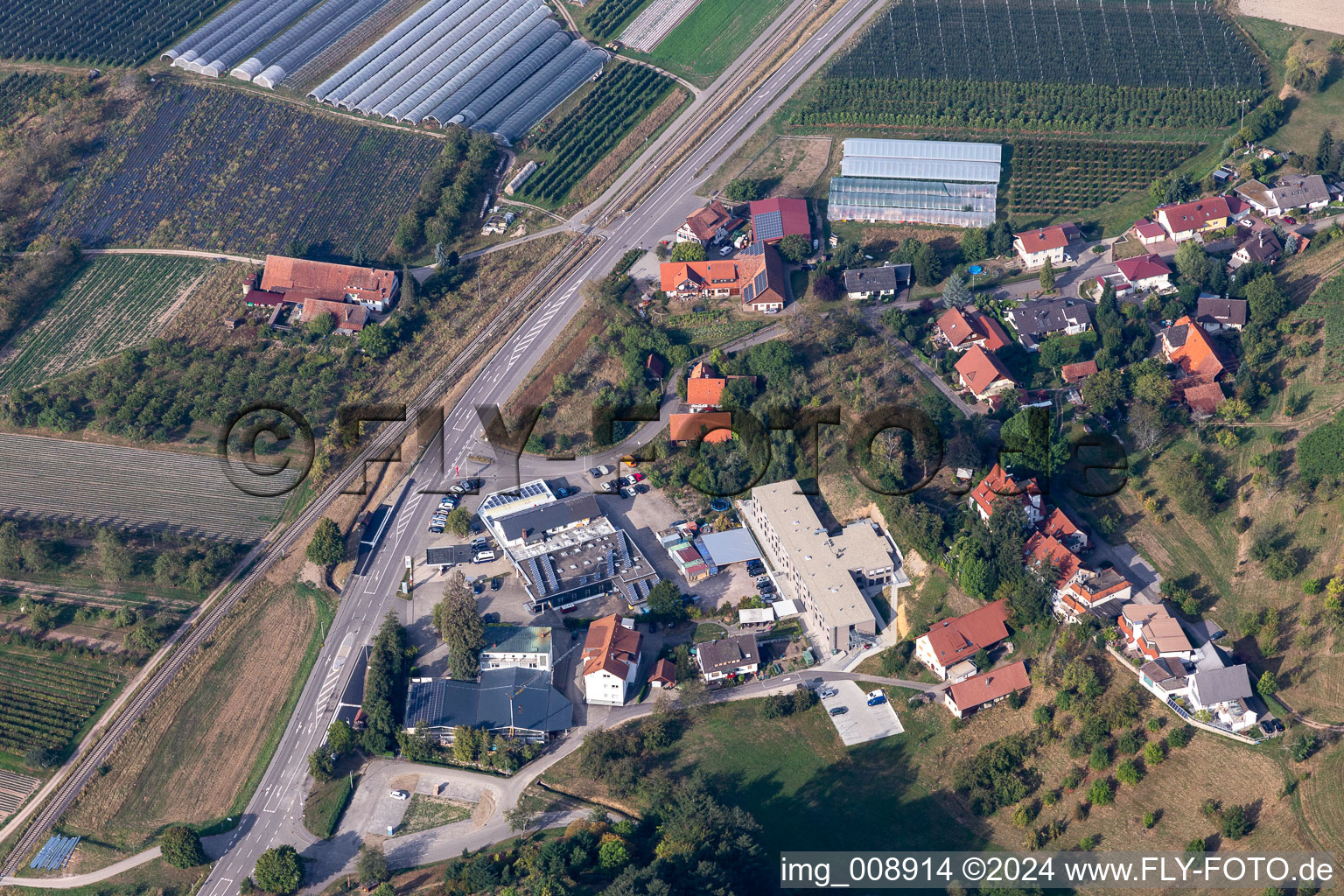 Aerial view of Vorder-Winterbach in Lautenbach in the state Baden-Wuerttemberg, Germany