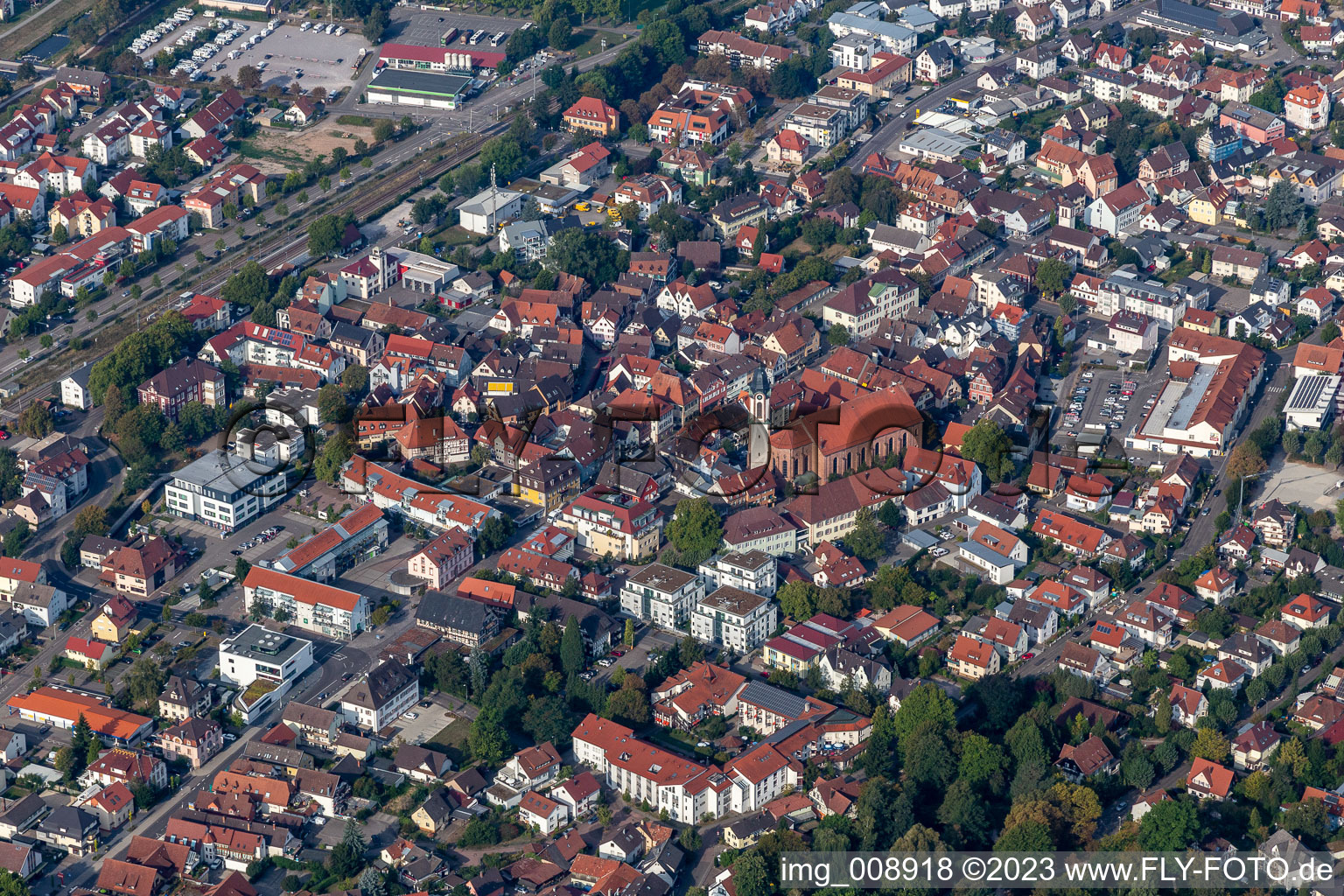City view of the city area of in Oberkirch in the state Baden-Wurttemberg, Germany
