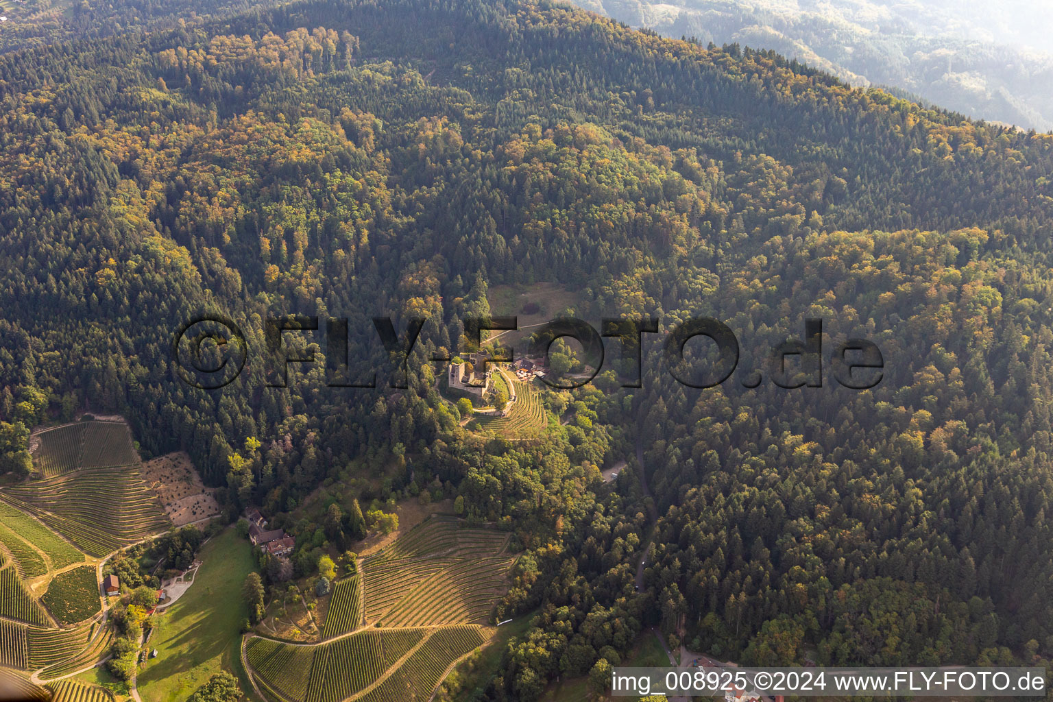 Schauenburg ruins and castle inn in Oberkirch in the state Baden-Wuerttemberg, Germany