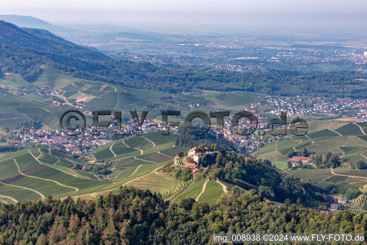 Castle winery and restaurant Schloss Staufenberg in Durbach in the state Baden-Wuerttemberg, Germany