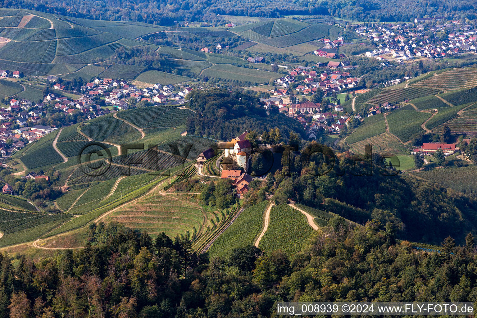 Markgraf von Baden Winery in Staufenberg Castle in the district Heimbach in Durbach in the state Baden-Wuerttemberg, Germany