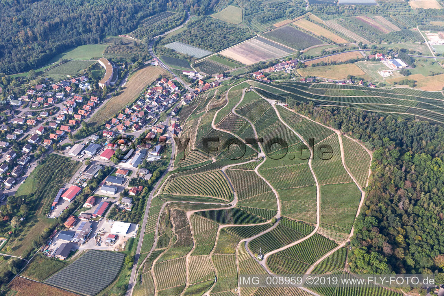 Aerial view of Unterweiler in the state Baden-Wuerttemberg, Germany