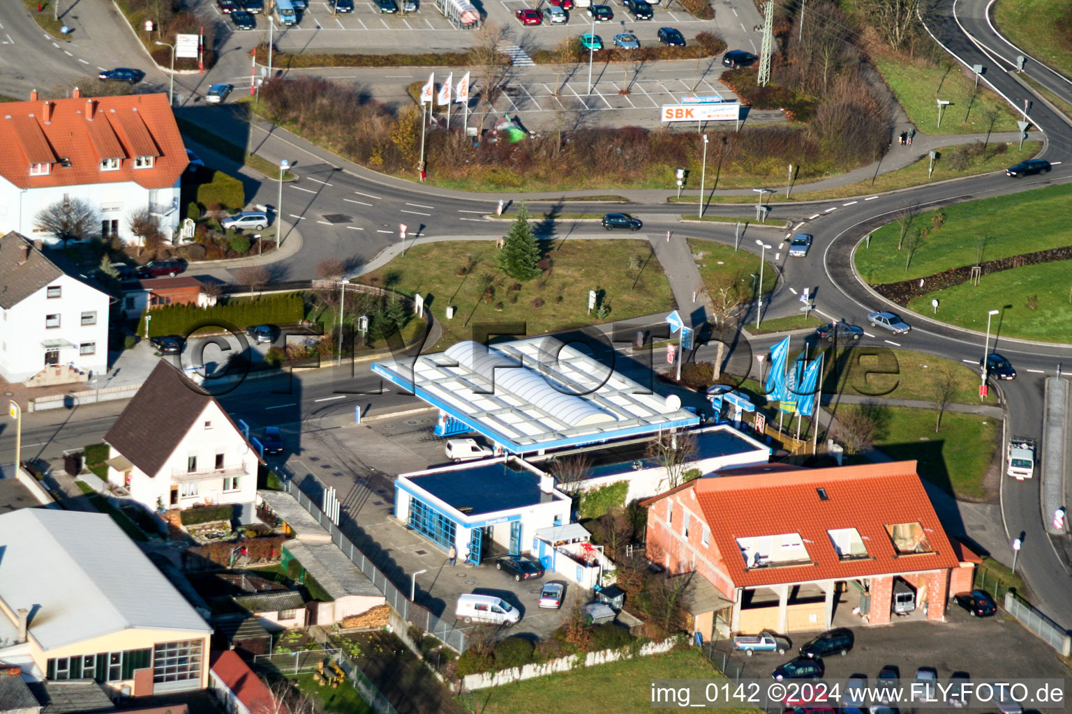 Gas station for sale of petrol and diesel fuels Aral Tankstelle Markus Goetz in Kandel in the state Rhineland-Palatinate