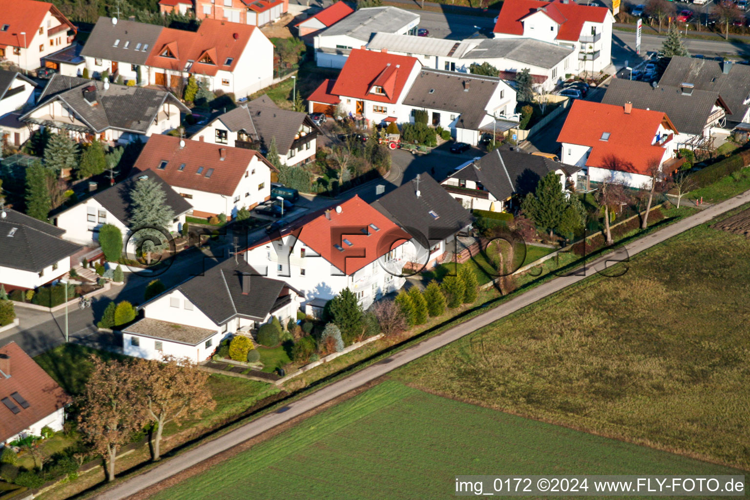 Aerial photograpy of Hatzenbühl in the state Rhineland-Palatinate, Germany