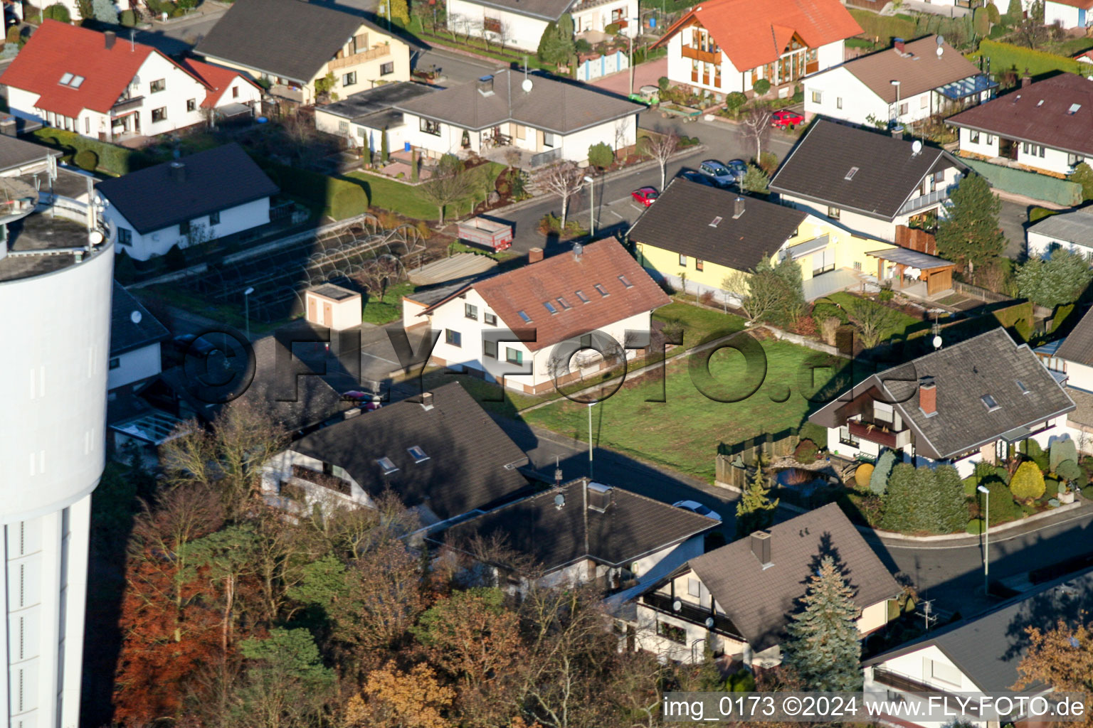 Oblique view of Hatzenbühl in the state Rhineland-Palatinate, Germany