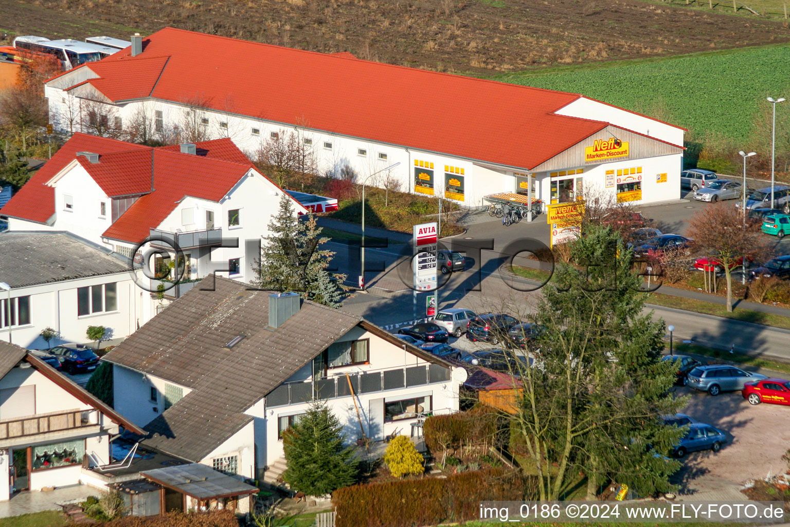 Hatzenbühl in the state Rhineland-Palatinate, Germany viewn from the air