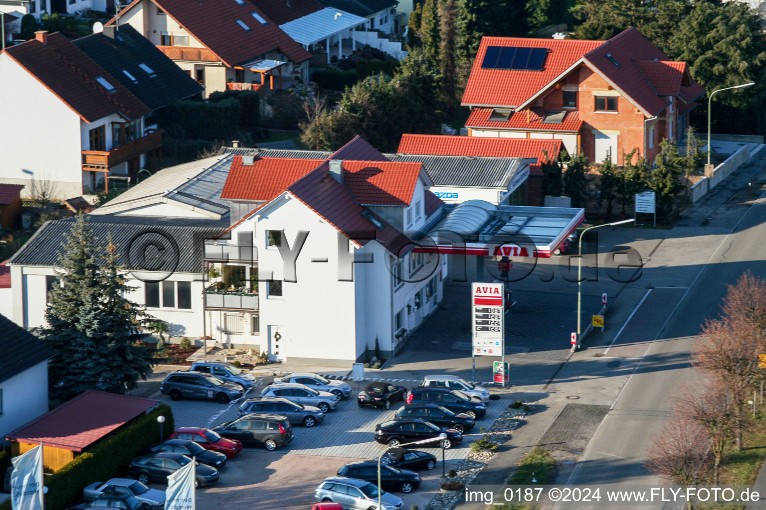 Gas station in Hatzenbühl in the state Rhineland-Palatinate, Germany