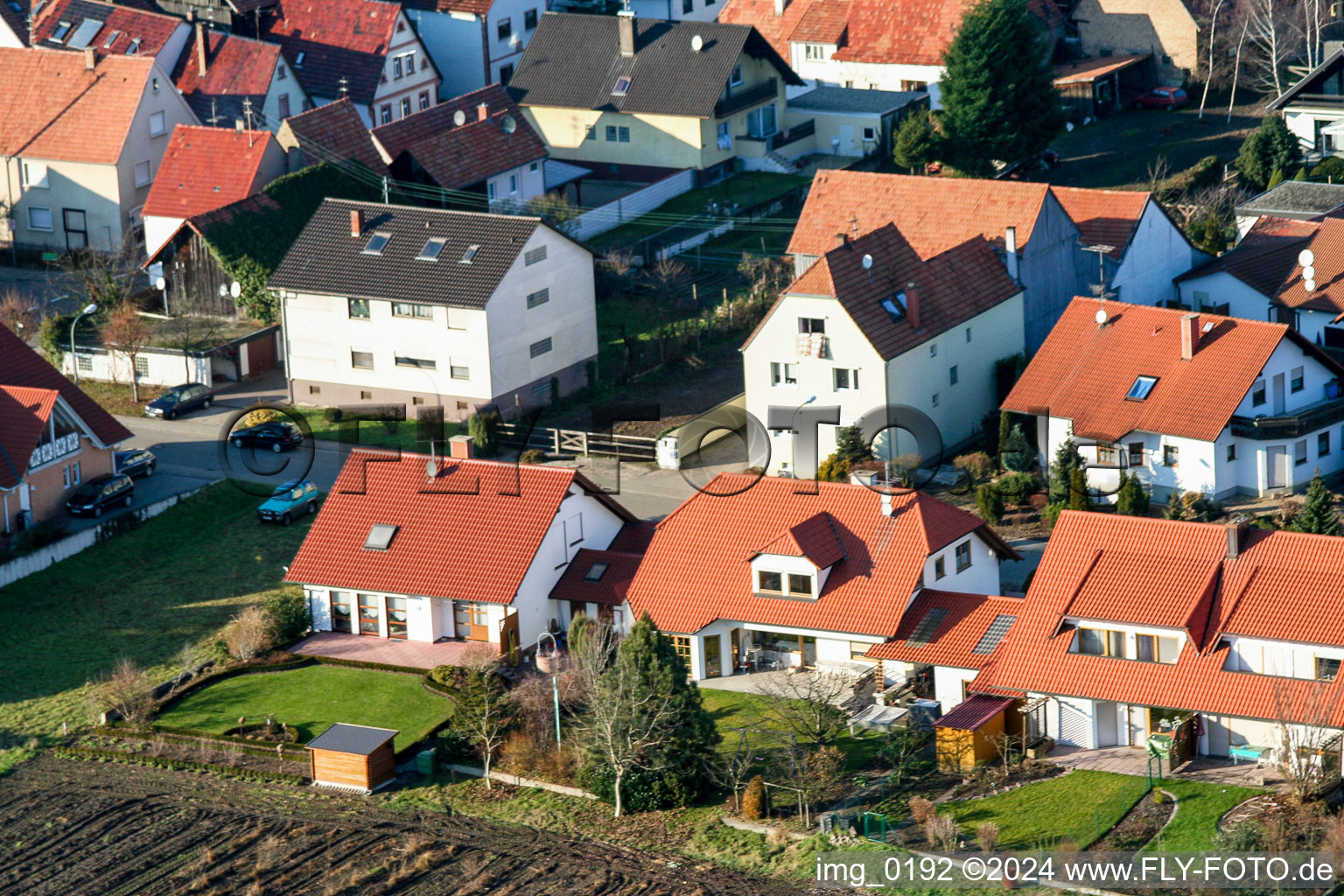 Drone image of Hatzenbühl in the state Rhineland-Palatinate, Germany