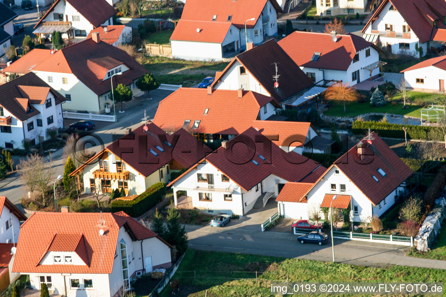 Hatzenbühl in the state Rhineland-Palatinate, Germany from the drone perspective