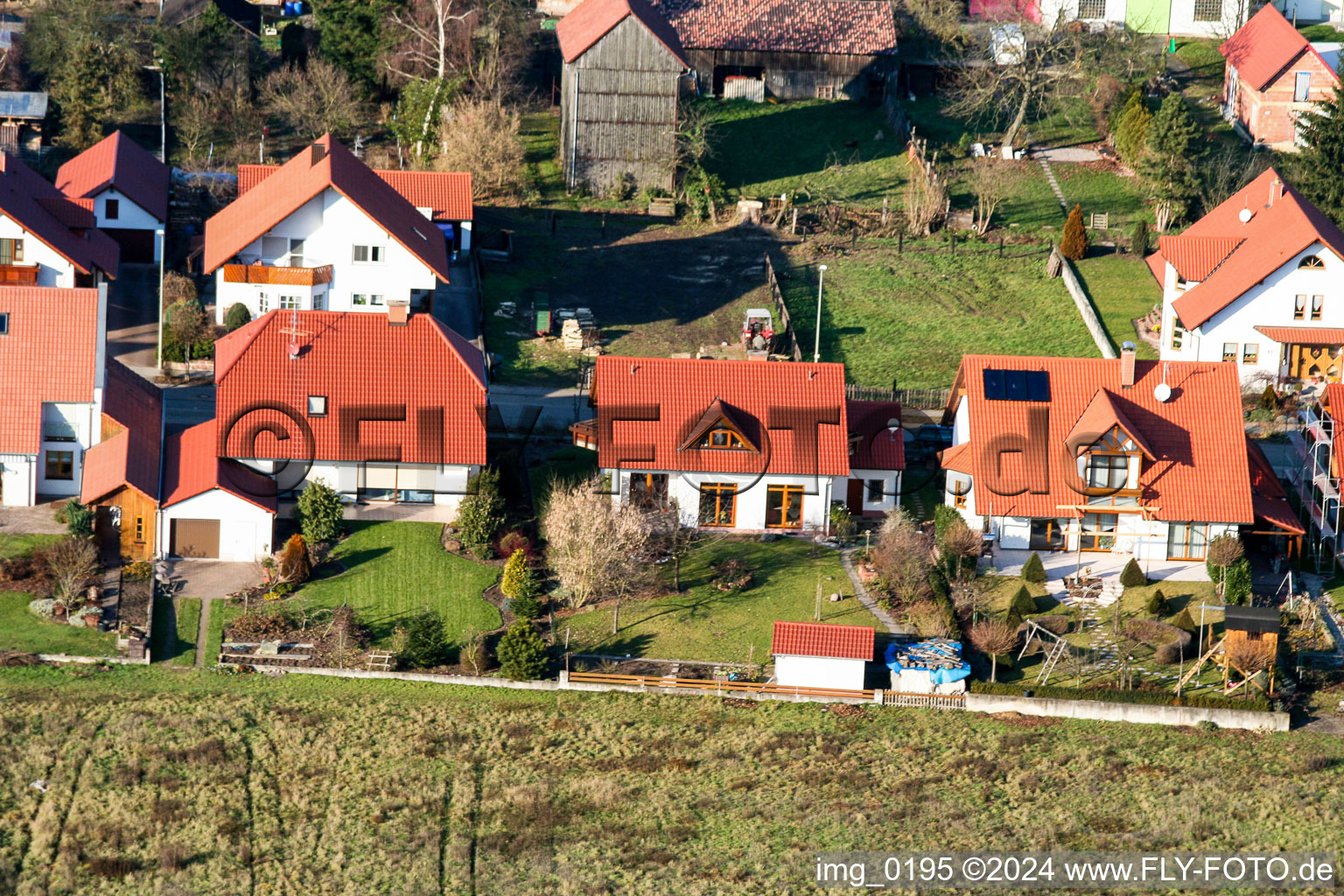 Hatzenbühl in the state Rhineland-Palatinate, Germany from a drone