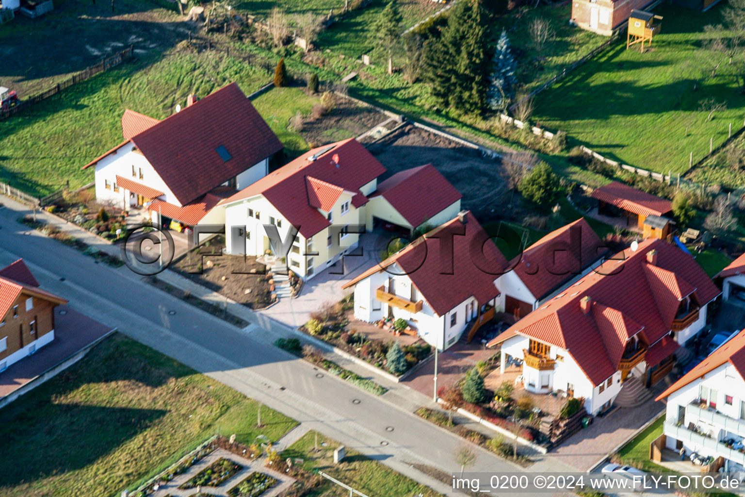 Hatzenbühl in the state Rhineland-Palatinate, Germany seen from a drone