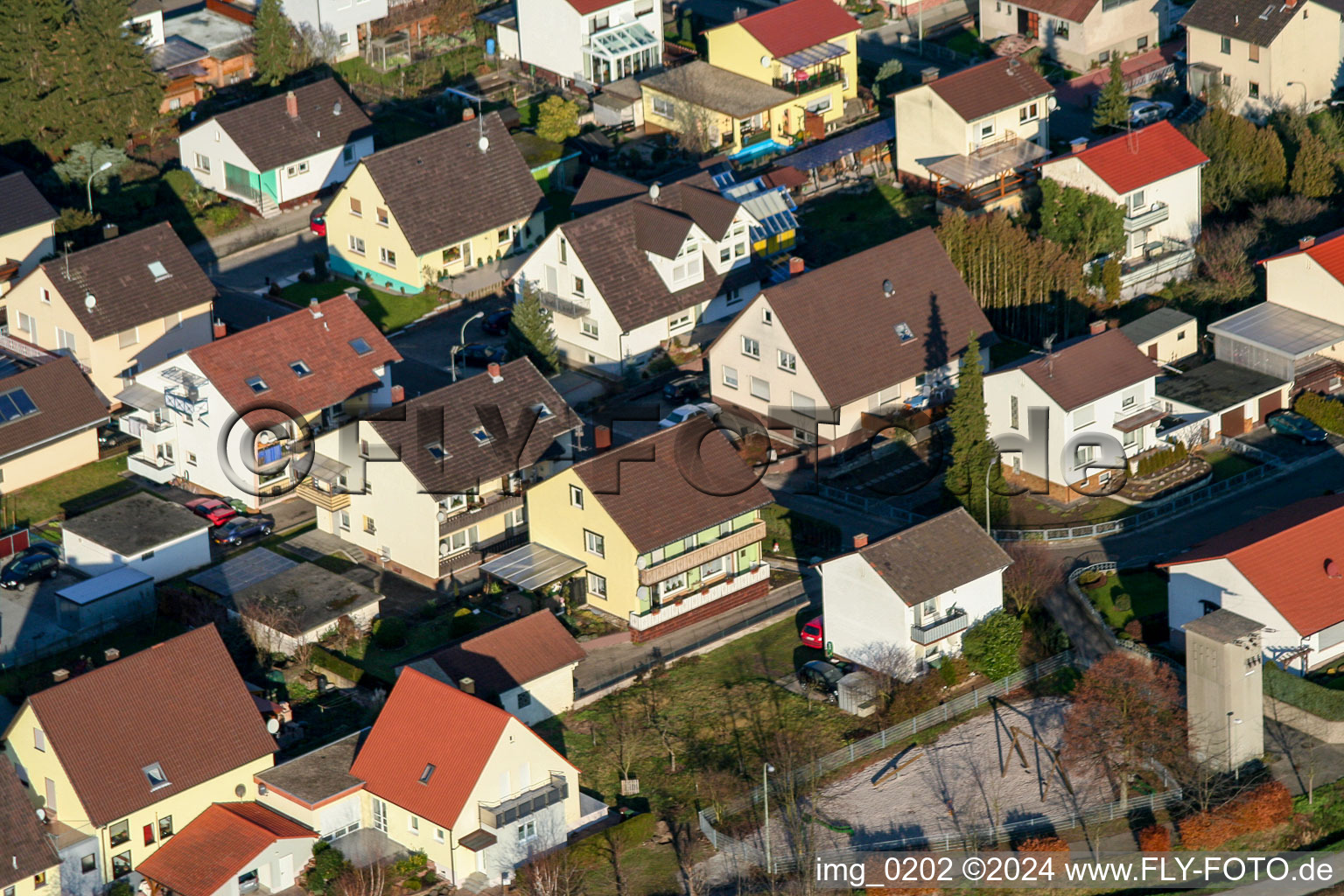 Aerial photograpy of Hatzenbühl in the state Rhineland-Palatinate, Germany