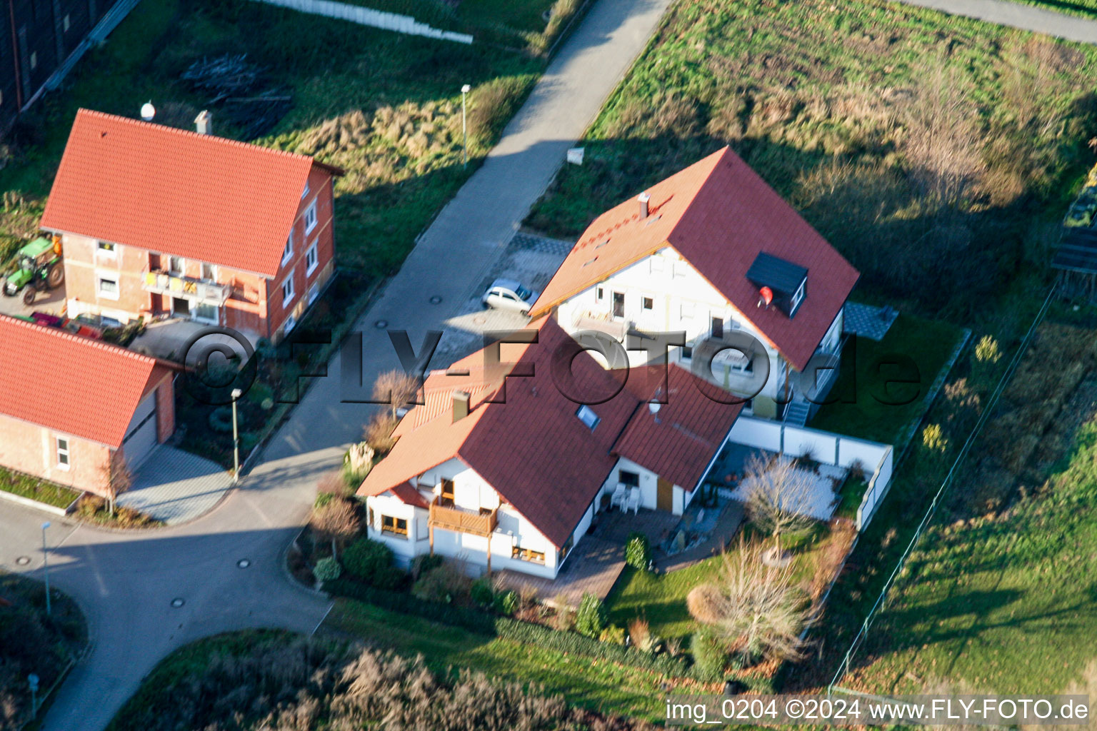 Oblique view of Hatzenbühl in the state Rhineland-Palatinate, Germany