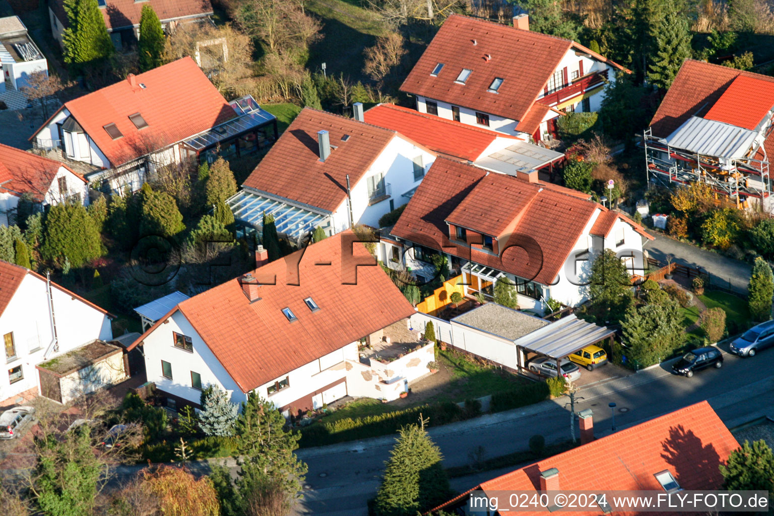 New development area at the Tongruben in Rheinzabern in the state Rhineland-Palatinate, Germany out of the air