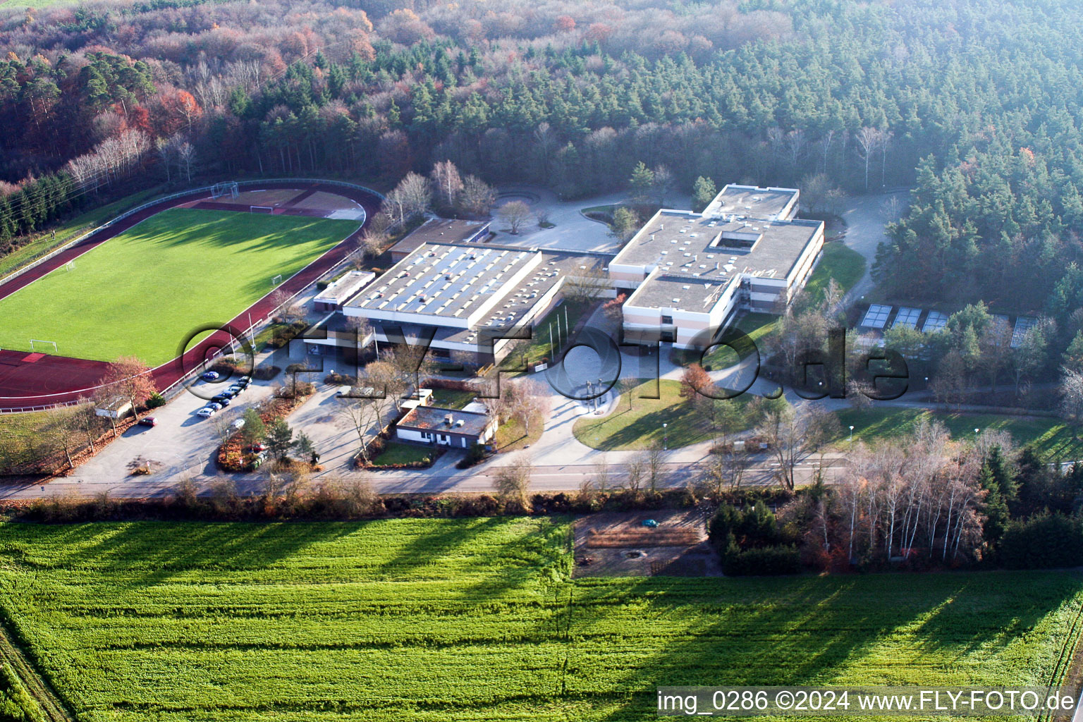 Roman Bath School in Rheinzabern in the state Rhineland-Palatinate, Germany