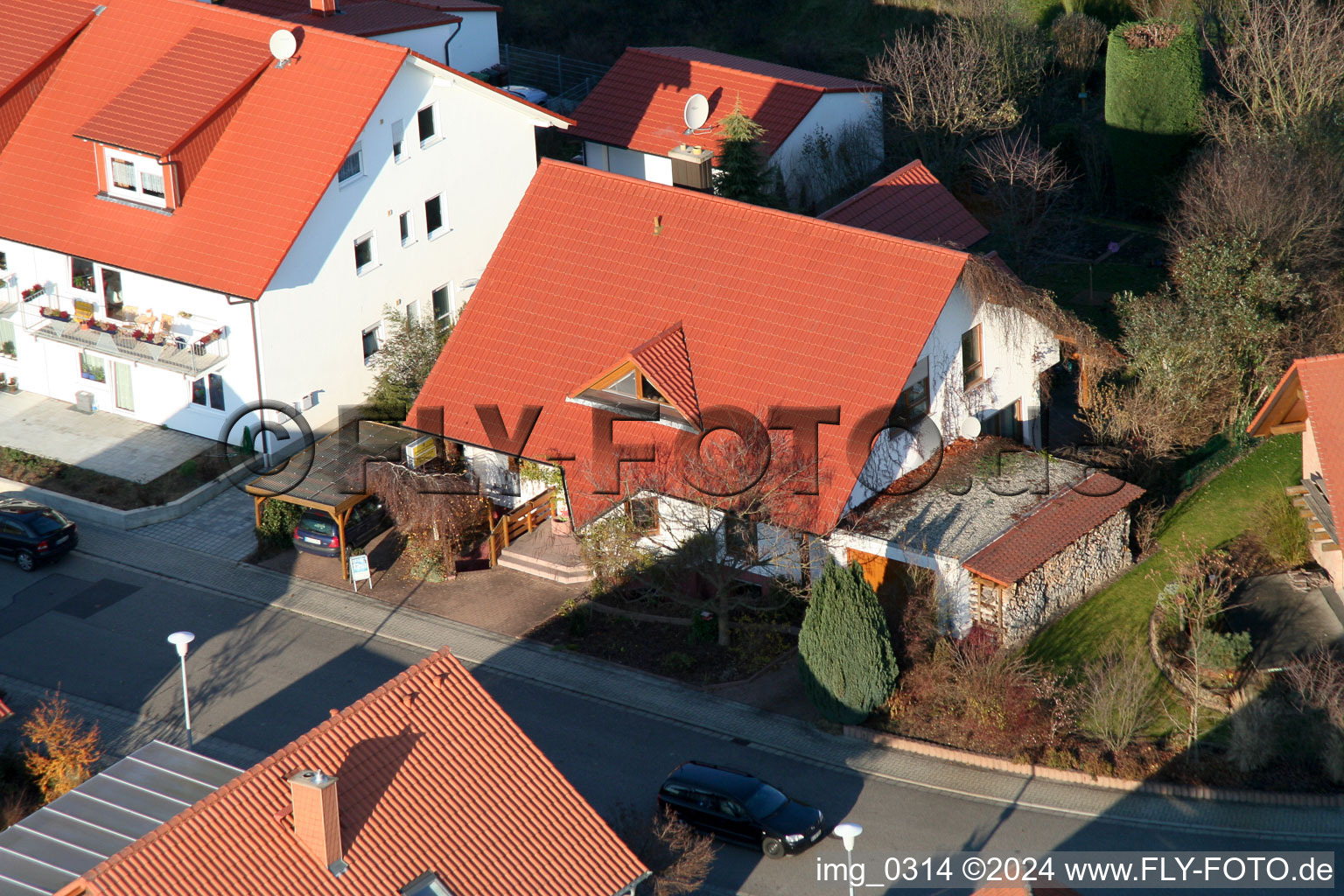 Drone image of New development area An den Tongruben in Rheinzabern in the state Rhineland-Palatinate, Germany