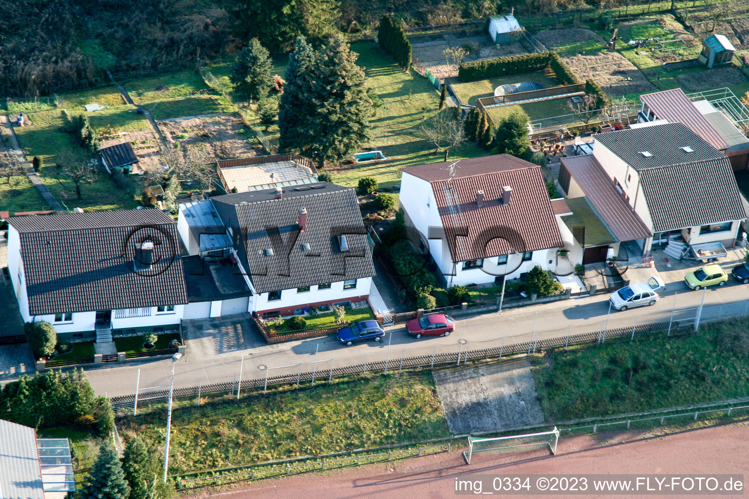 Aerial photograpy of Jockgrim in the state Rhineland-Palatinate, Germany