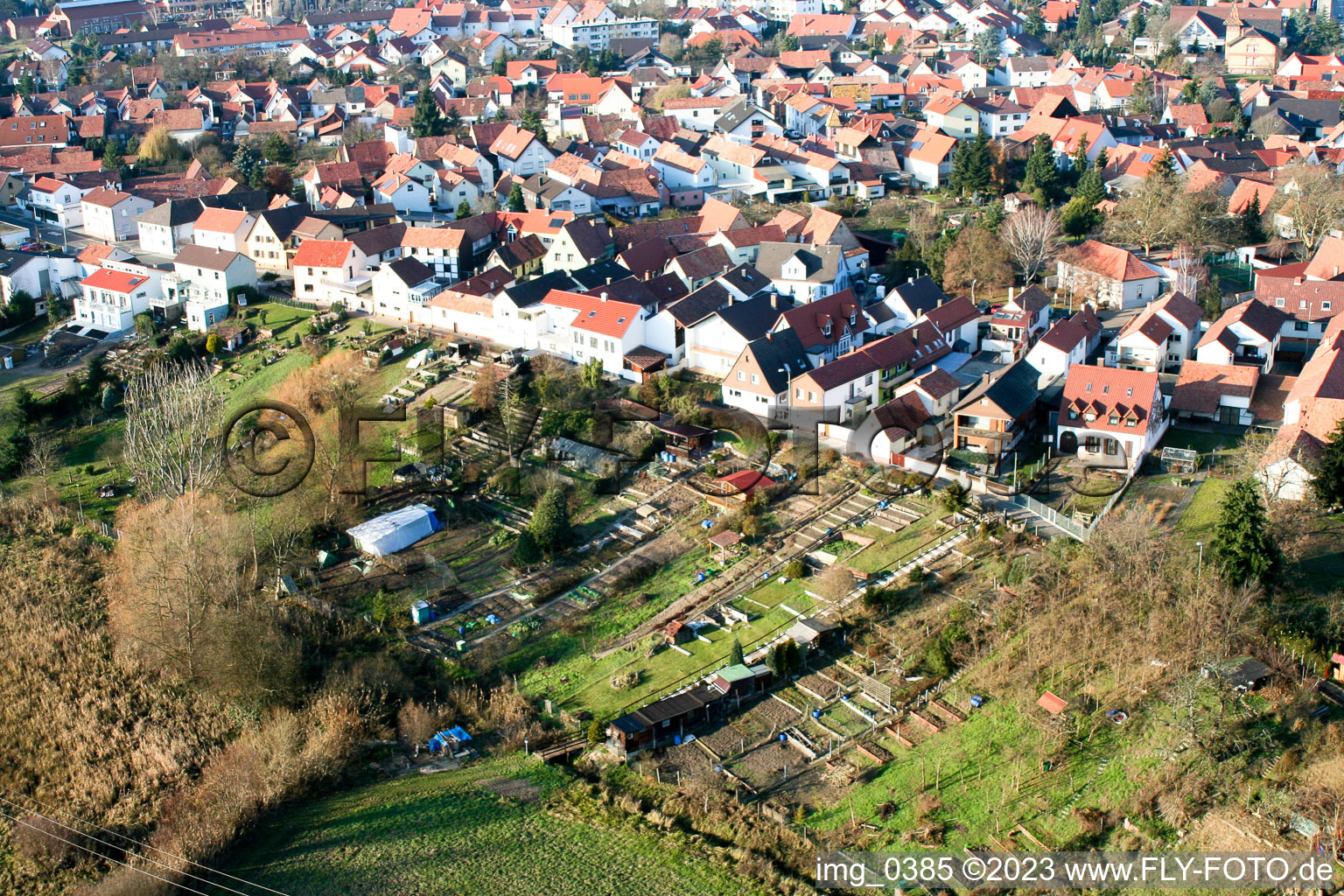 Bahnhofstr in Jockgrim in the state Rhineland-Palatinate, Germany