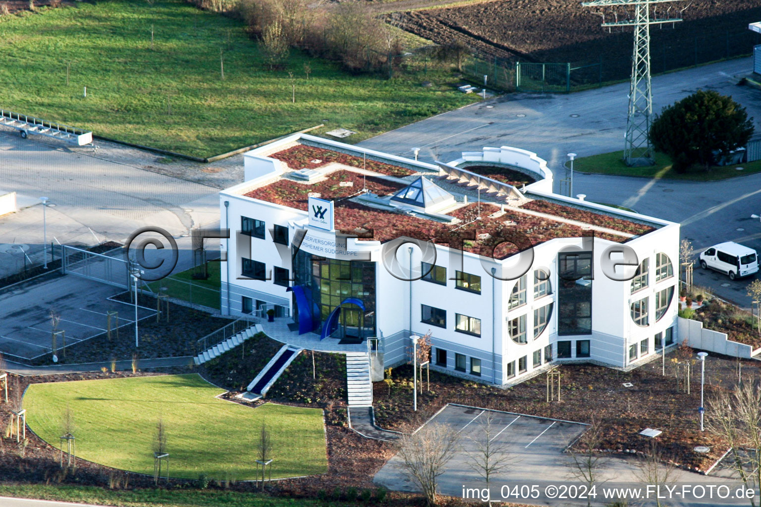 Administrative building of the State Authority for Water supply in Jockgrim in the state Rhineland-Palatinate