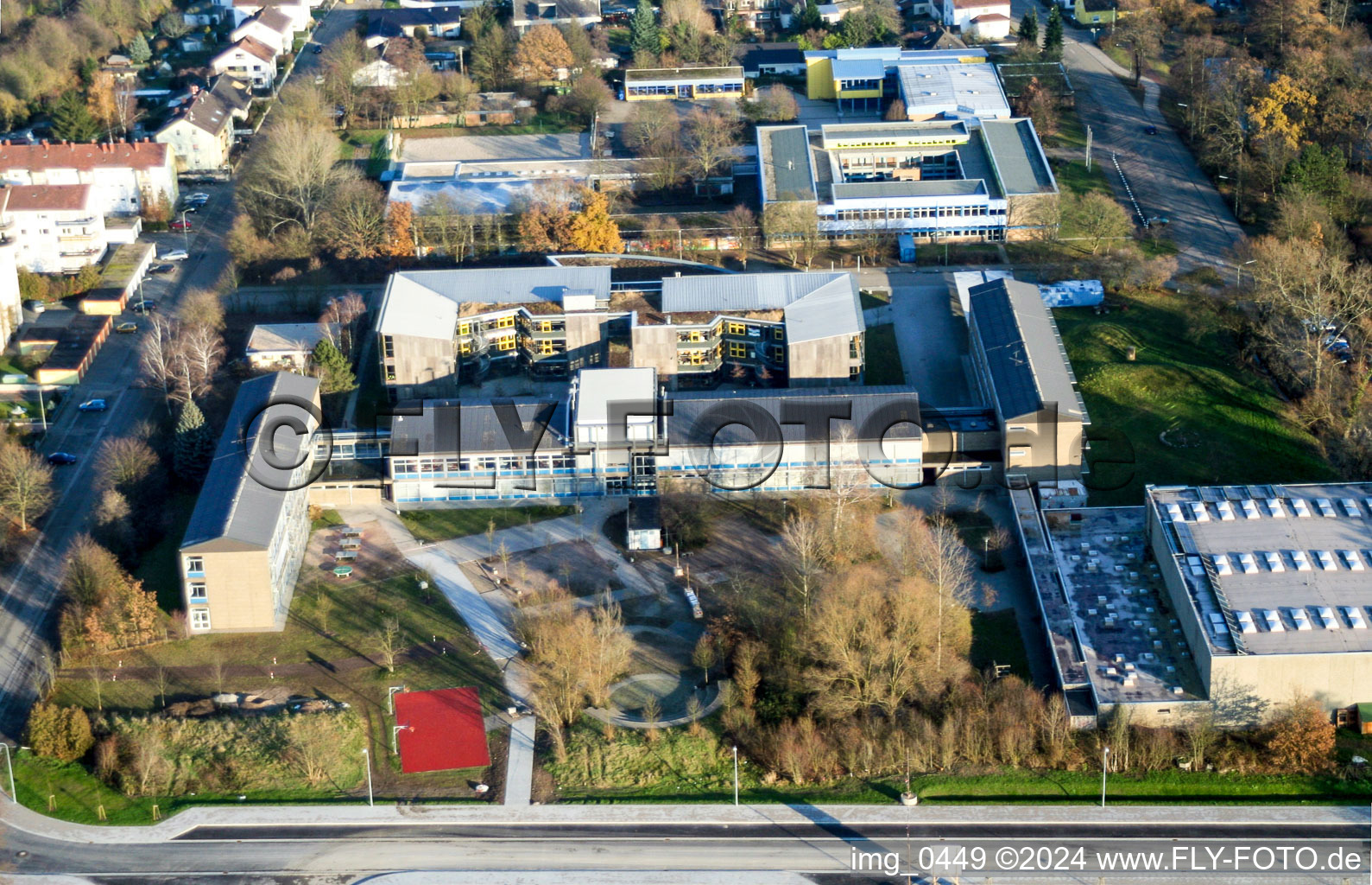 Aerial view of IGS in Kandel in the state Rhineland-Palatinate, Germany