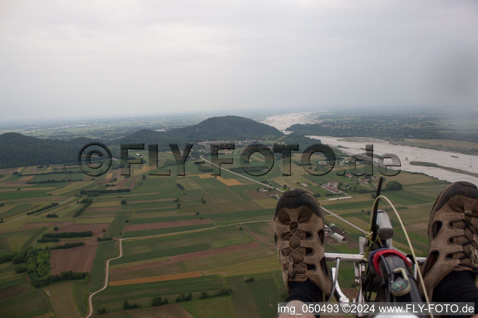 Aerial view of Toppo in the state Friuli Venezia Giulia, Italy