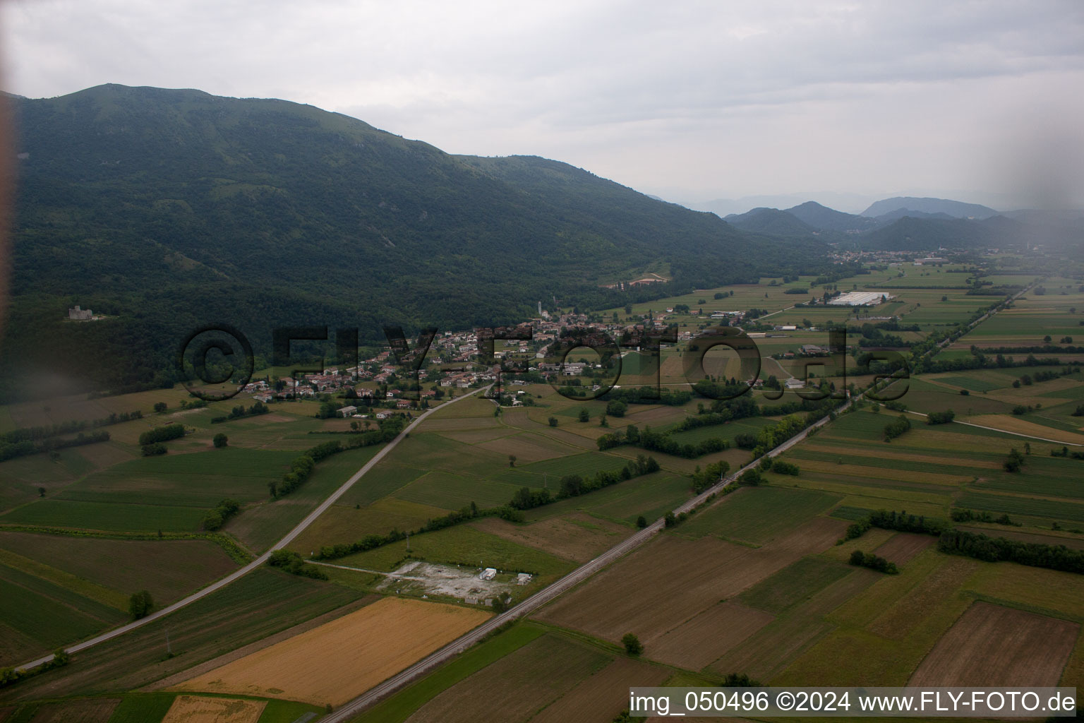 Aerial photograpy of Toppo in the state Friuli Venezia Giulia, Italy