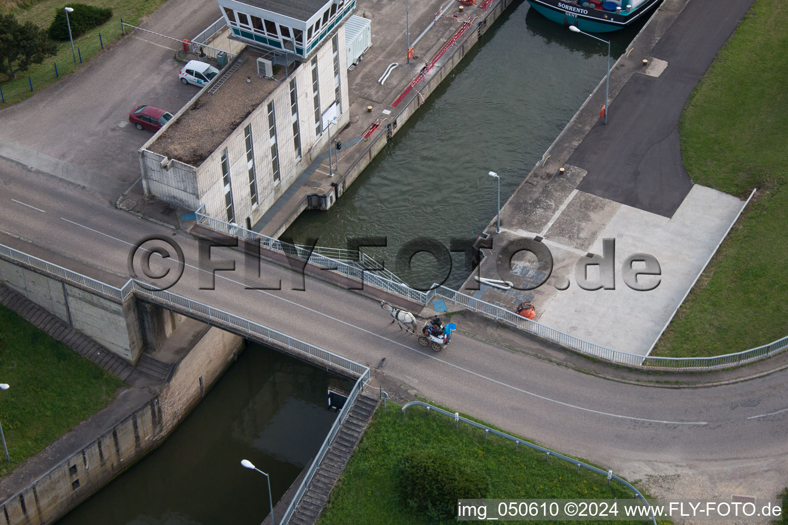 Aerial photograpy of Kœnigsmacker in the state Moselle, France