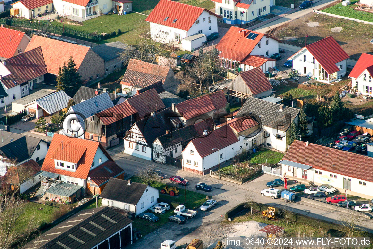 Main Street in Dierbach in the state Rhineland-Palatinate, Germany