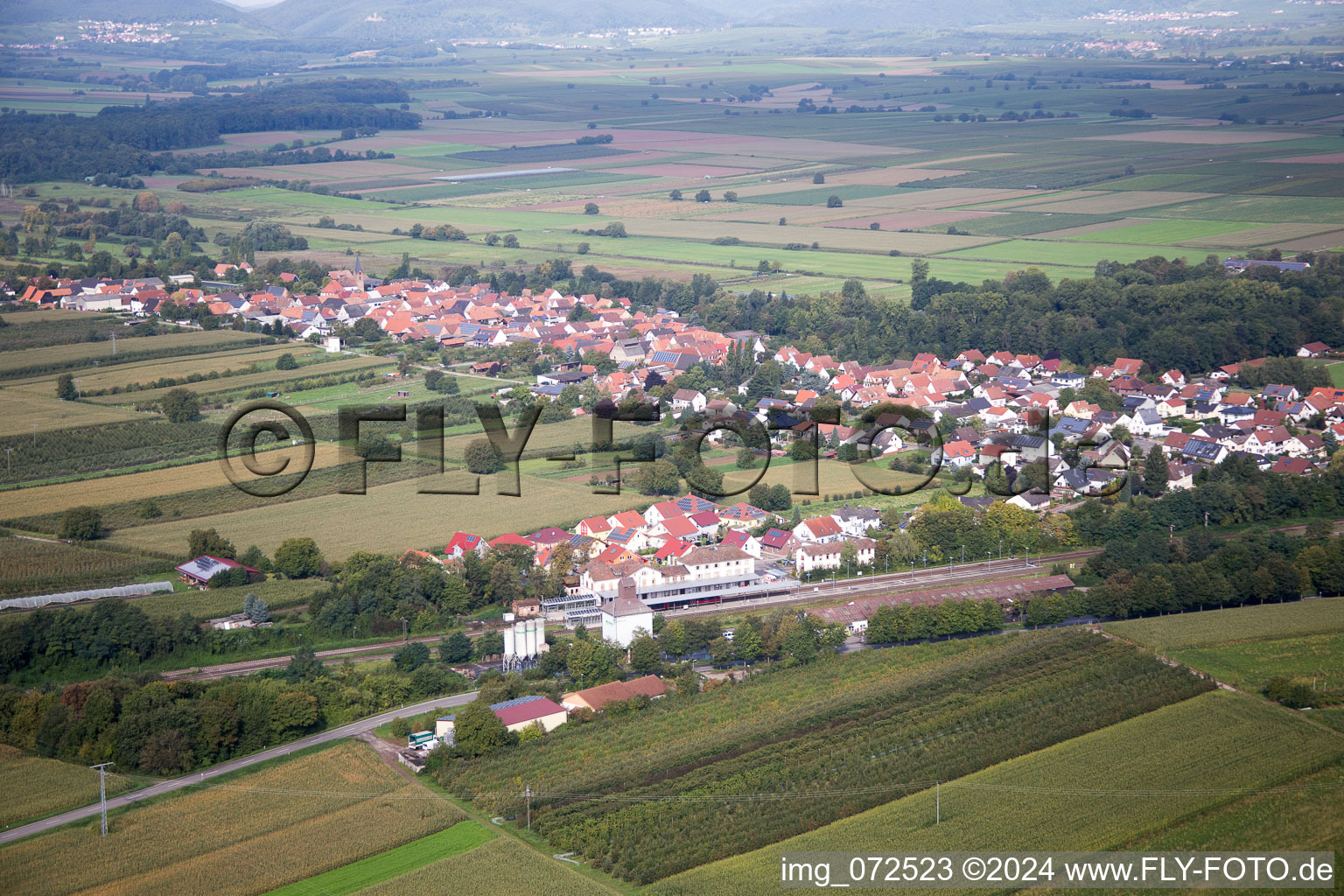 Railroad station in Winden in the state Rhineland-Palatinate, Germany