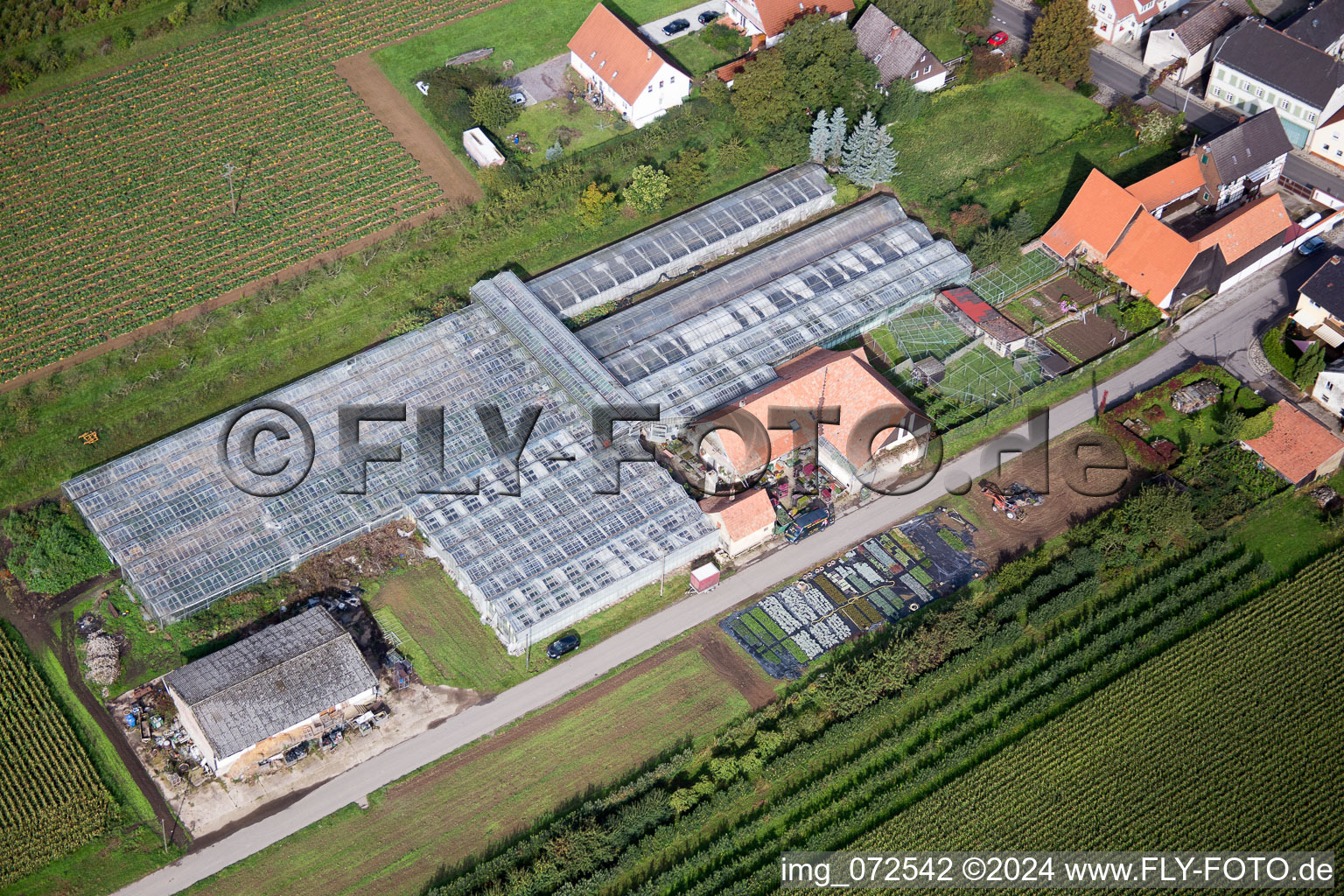 Aerial view of Gardening in Winden in the state Rhineland-Palatinate, Germany