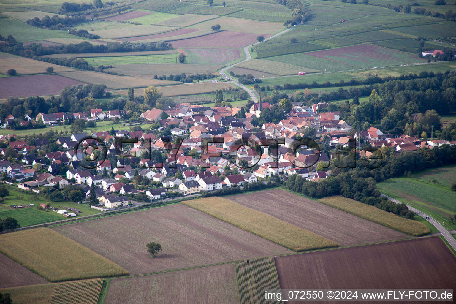 Aerial photograpy of Barbelroth in the state Rhineland-Palatinate, Germany