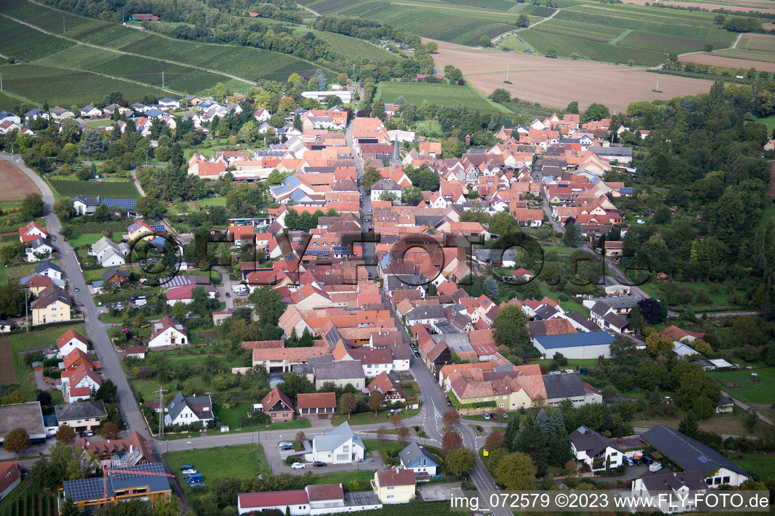 District Heuchelheim in Heuchelheim-Klingen in the state Rhineland-Palatinate, Germany