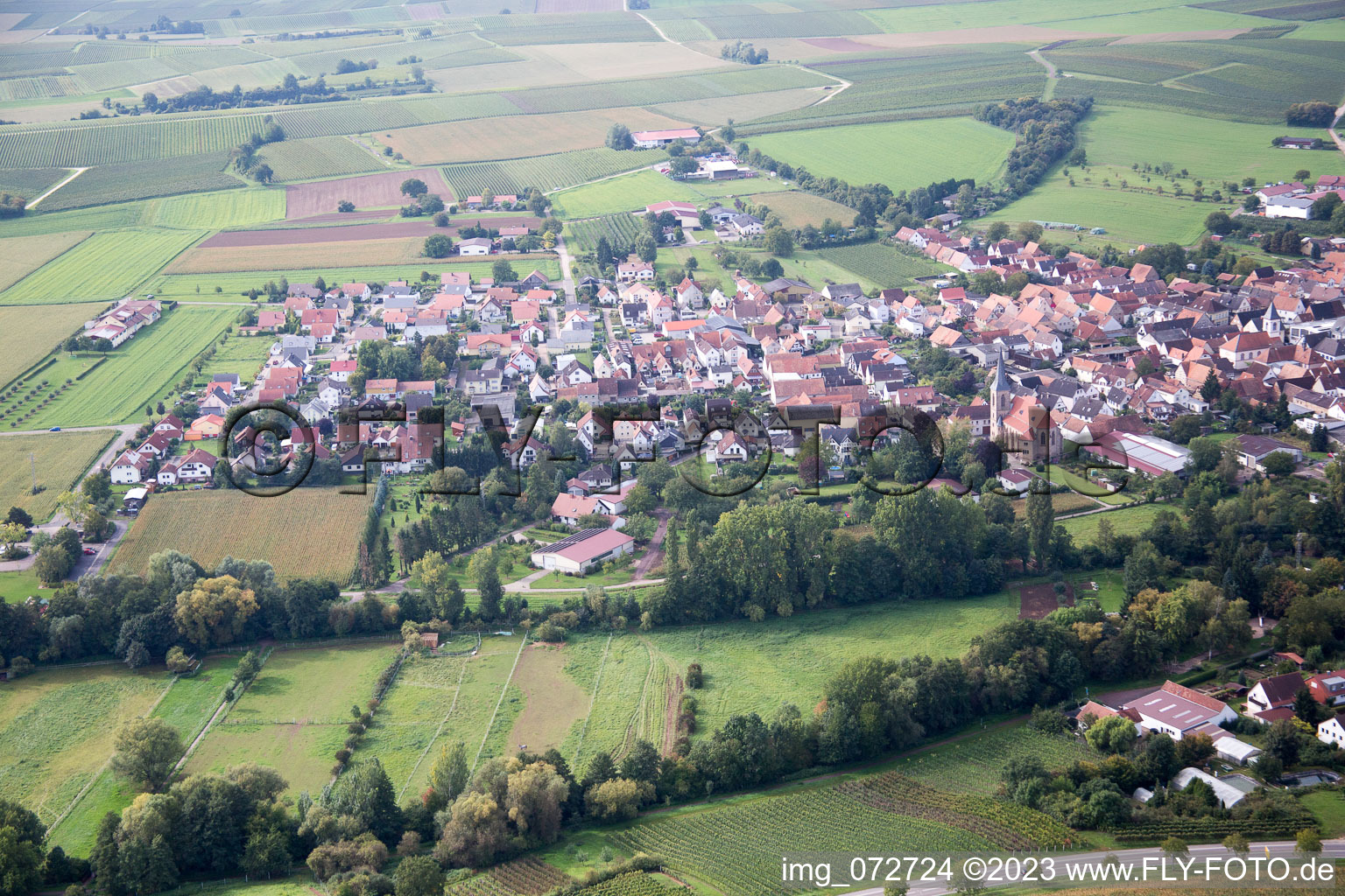 District Billigheim in Billigheim-Ingenheim in the state Rhineland-Palatinate, Germany