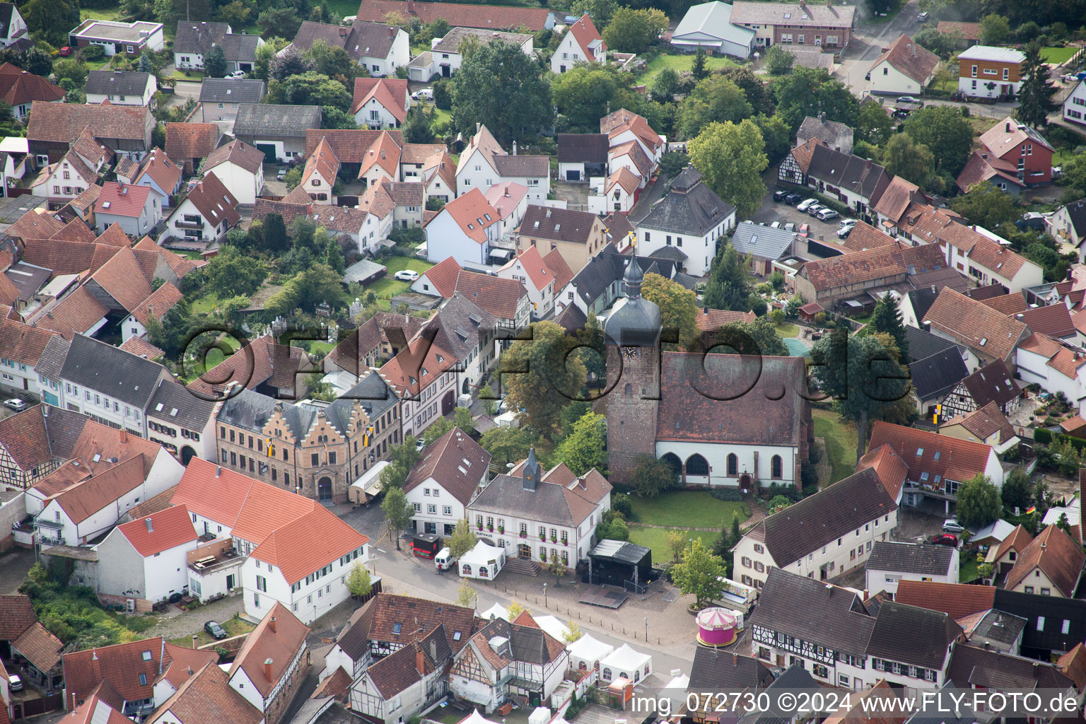 Church building in the village of in the district Billigheim in Billigheim-Ingenheim in the state Rhineland-Palatinate