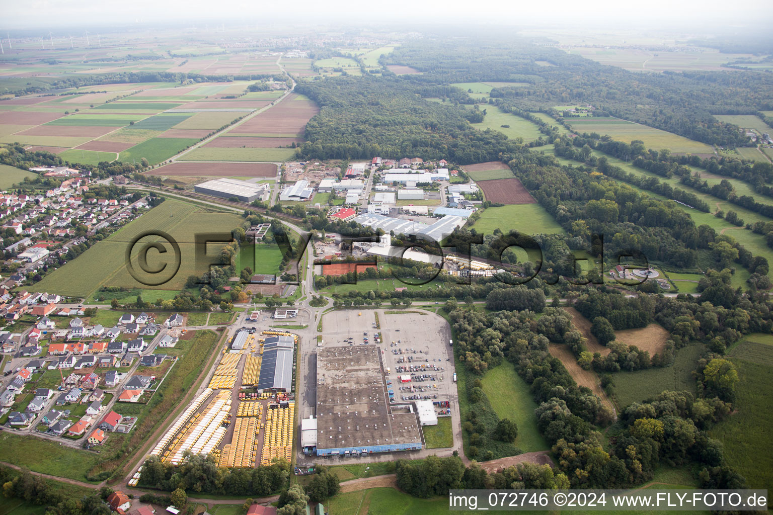 Rohrbach in the state Rhineland-Palatinate, Germany from above